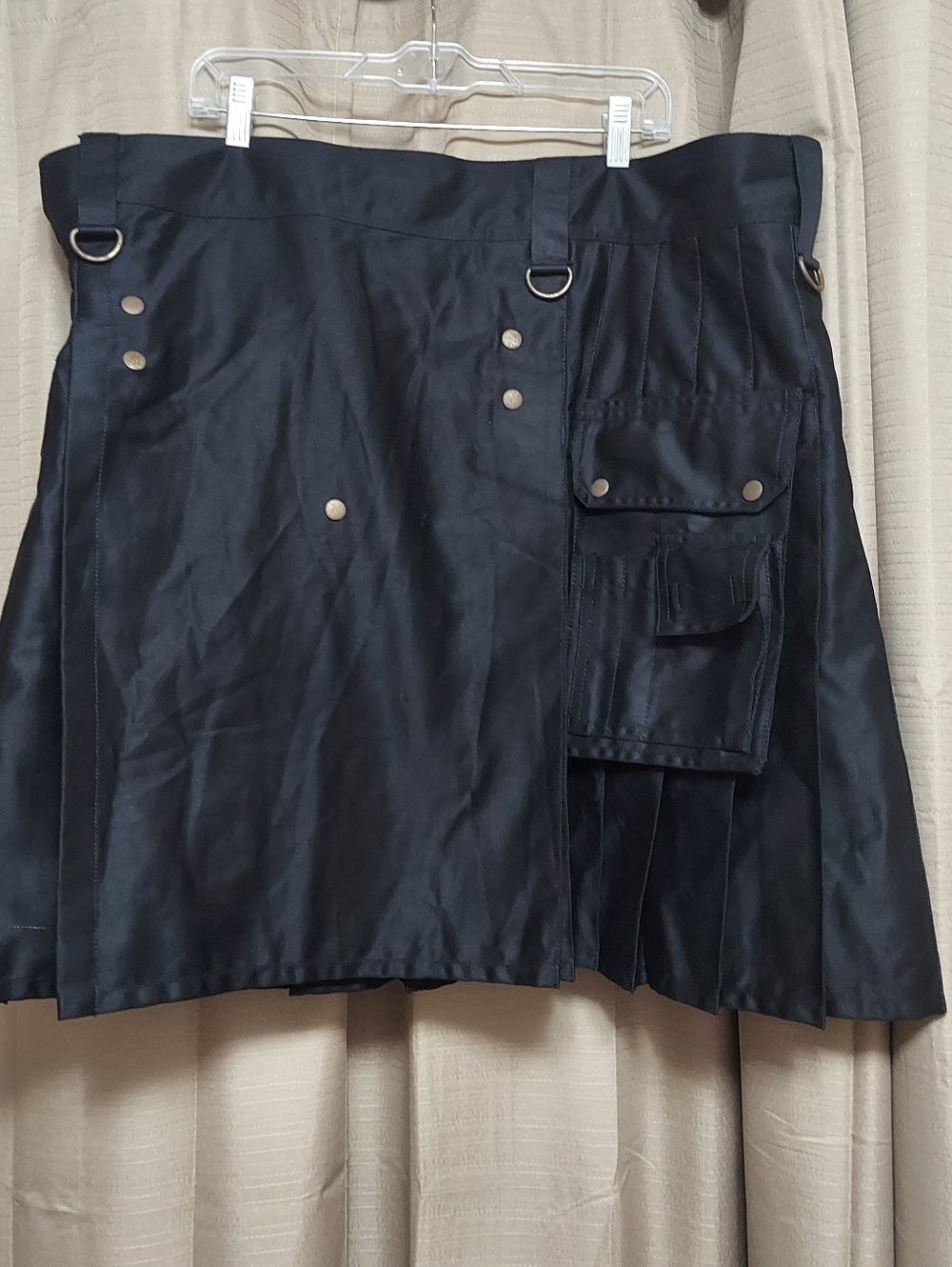 Damn Near Kilt' Em Sport Utility Kilt & Add On Leather Side Bag Black XXL - Picture 2 of 13
